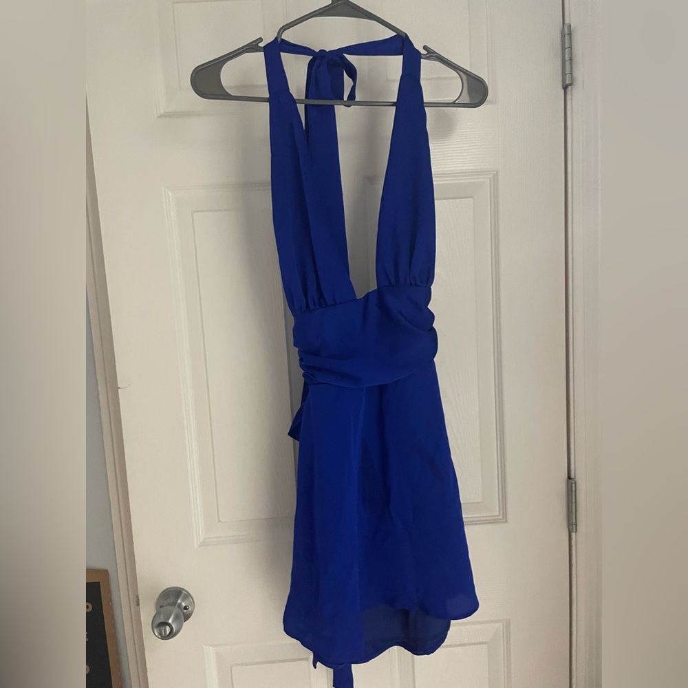 Royal Blue- Waverly Satin Dress- Lucy in the Sky